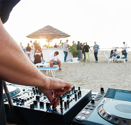 DJ-Set am Strand